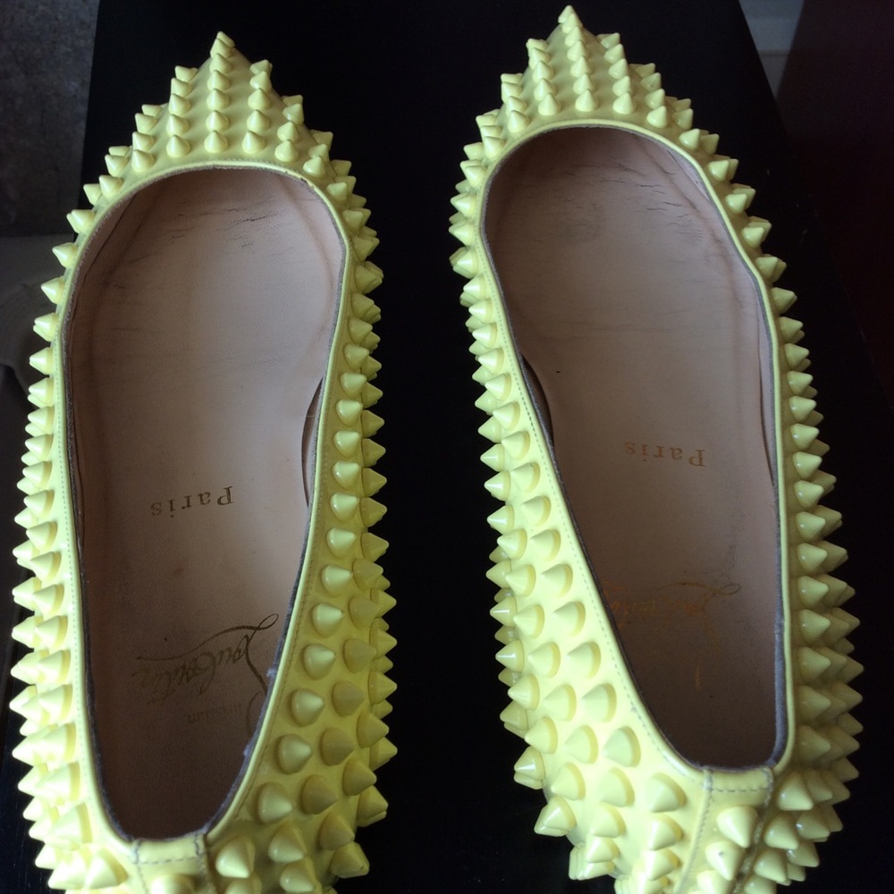 Christian Louboutin Spiked Pigalle Ballet Flats - Picture 8 of 8